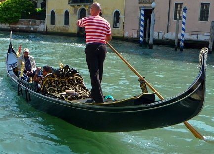 Gondel in Venedig mit Fahrer