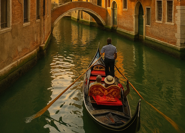 Gondelfahrt durch einen Kanal
