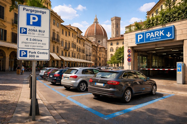 Parkplatz in Florenz